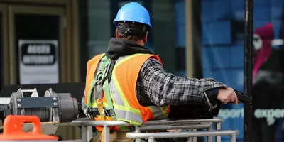 Bauarbeiter bei der Arbeit